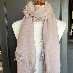 New Authentic Chan Luu Cashmere Silk Scarf Color: Cloud Grey
